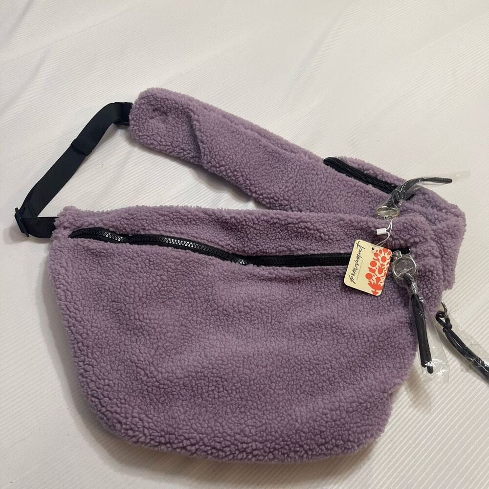 NWT FP Movement Overachiever Sherpa Crossbody Bag in Lavender